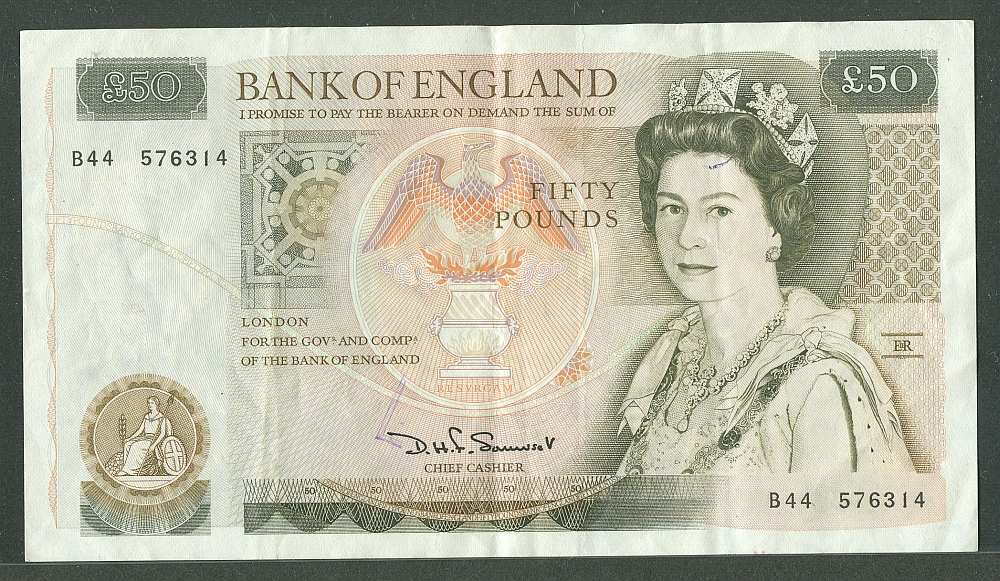 England, P-381a, ND (1981-93) 50 Pound Note